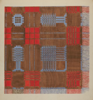 Woven Coverlet, c. 1936. Creator: Dorothy Posten.