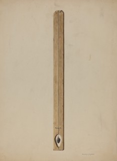 Plumb Line and Board, 1939. Creator: Walter Praefke.