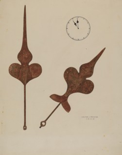 Church Clock Hands, 1938. Creator: Walter Praefke.