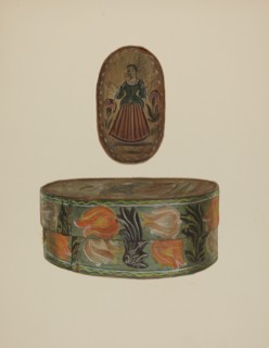 Pa. German Bride's Box, c. 1936. Creator: Jessica Price.