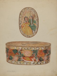 Pa. German Bride's Box, c. 1937. Creator: Jessica Price.