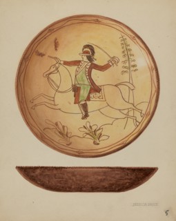 Pa. German Pie Plate, c. 1937. Creator: Jessica Price.