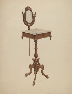 Shaving Stand, c. 1938. Creator: Ray Price.