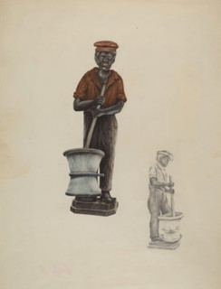 Drug Store Figure, c. 1937. Creator: Ray Price.
