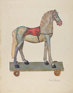 Toy Wooden Horse, 1935/1942. Creator: David Ramage.