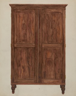 Wardrobe, John Marshall's, c. 1937. Creator: Edna C. Rex.