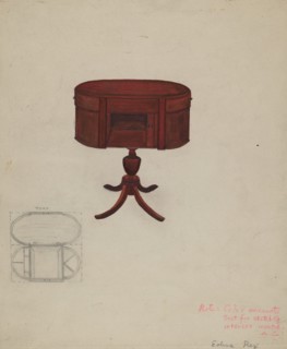 Duncan Phyfe Sewing Cabinet, c. 1940. Creator: Edna C. Rex.