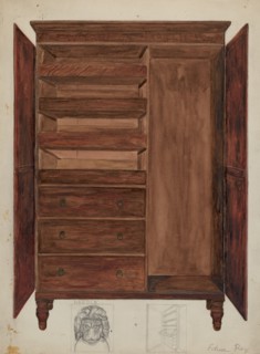 Wardrobe, John Marshall's, c. 1937. Creator: Edna C. Rex.
