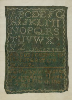 Sampler, c. 1939. Creator: Edna C. Rex.