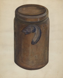 Stone Jar, 1935/1942. Creator: Edna C. Rex.