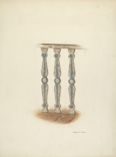 Railing, Detail of, c. 1939. Creator: George E. Rhone.