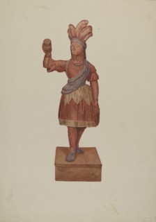 Cigar Store Indian, c. 1939. Creator: Michael Riccitelli.
