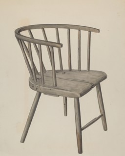 Handmade Arm Chair, c. 1937. Creator: Wilbur M Rice.