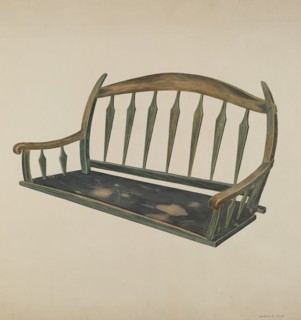 Prairie Schooner Seat, c. 1937. Creator: Wilbur M Rice.