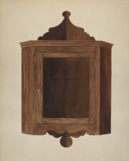 Hanging Corner Cupboard, c. 1938. Creator: Wilbur M Rice.