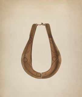 Horse Collar and Hame, c. 1941. Creator: Wilbur M Rice.