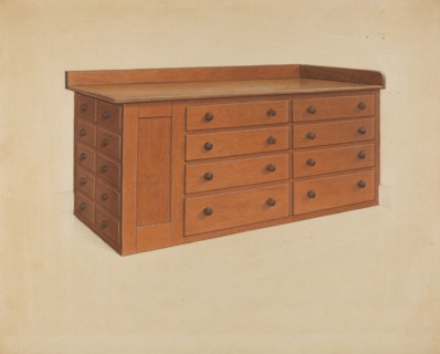 Tailor's Table, 1937. Creator: Winslow Rich.
