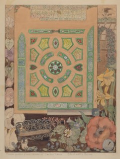 Flower Garden - Lewis Estate, c. 1936. Creator: Virginia Richards.