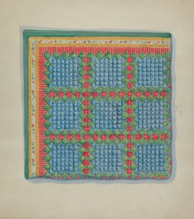 Patchwork Quilt, c. 1936. Creator: Mabel Ritter.