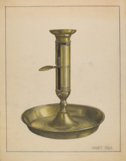 Candlestick, c. 1936. Creator: Janet Riza.