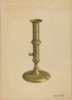 Candlestick, c. 1937. Creator: Janet Riza.