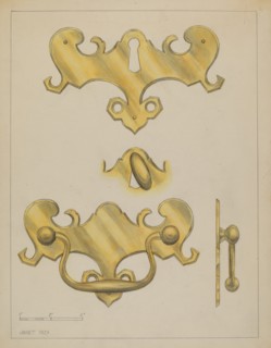 Drawer Pull, c. 1936. Creator: Janet Riza.
