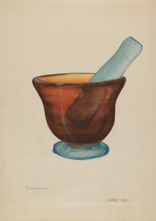 Mortar and Pestle, 1935/1942. Creator: Janet Riza.