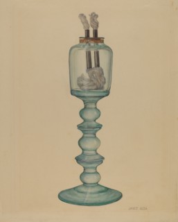 Whale Oil Lamp, c. 1940. Creator: Janet Riza.