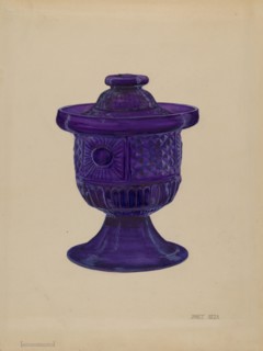 Sugar Bowl with Cover, c. 1934. Creator: Janet Riza.