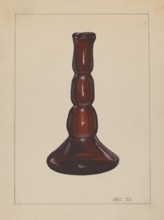 Candlestick, c. 1937. Creator: Janet Riza.