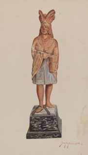 Cigar Store Indian, 1941. Creator: Sydney Roberts.