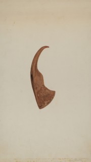 Iron Hatchet Head, c. 1938. Creator: Sydney Roberts.