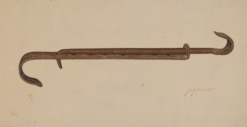 Fireplace Tool, c. 1940. Creator: Sydney Roberts.