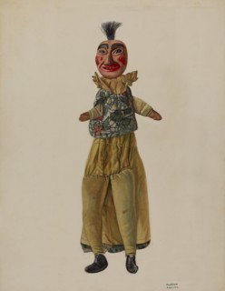 Punch Clown Puppet, c. 1937. Creator: Florian Rokita.