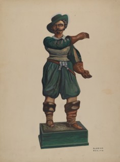 Cigar Store Figure, c. 1937. Creator: Florian Rokita.