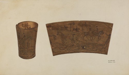 Horn Cup, c. 1937. Creator: Florian Rokita.