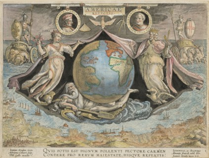 Americae Retectio (Americae Retectio), 1591. Creator: Stradanus (Straet, van der), Johannes (1523-1605).