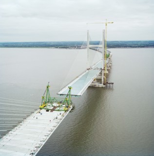 Second Severn Crossing, M4, New Passage, Pilning and Severn Beach, Gloucestershire, 18/10/1995. Creator: John Laing plc.