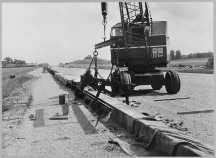Construction of the M6 Motorway, Stafford, Staffordshire, 20/06/1961. Creator: John Laing plc.
