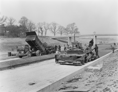 Construction of the M6 Motorway, Stafford, Staffordshire, 20/06/1961. Creator: John Laing plc.
