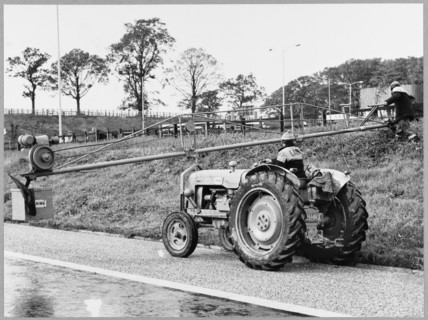 Laing workers on section of the Birmingham to Preston Motorway (M6), Staffordshire, 02/10/1963 Creator: John Laing plc.