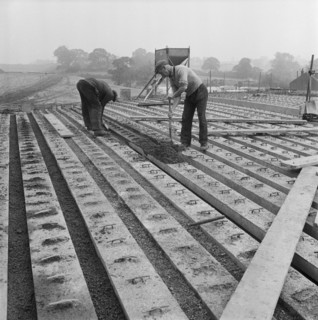 Construction of the Birmingham to Preston Motorway (M6), Staffs, 20/09/1961 Creator: John Laing plc.