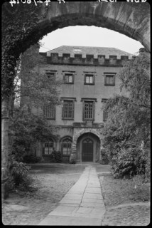 Wall with Archway in front of No. 9, The College, County Durham, 1942. Creator: George Bernard Wood.