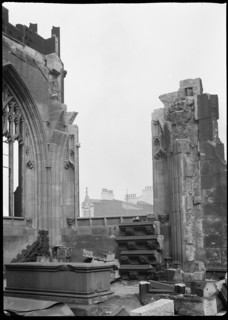 Manchester Cathedral, Manchester, 1942. Creator: George Bernard Wood.