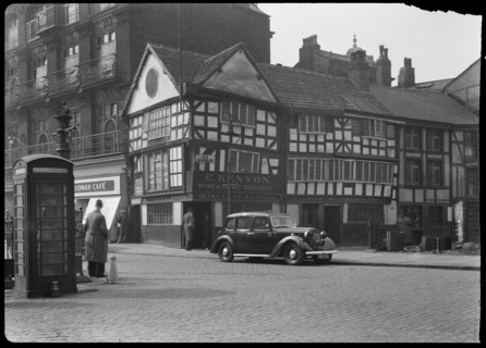 Old Wellington Inn, Old Shambles, Manchester, 1942. Creator: George Bernard Wood.