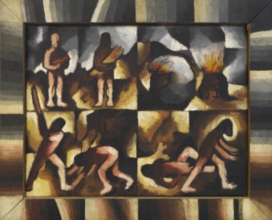 Cain and Abel (Old Testament cycle), 1918. Creator: Segal, Arthur (1875-1944).