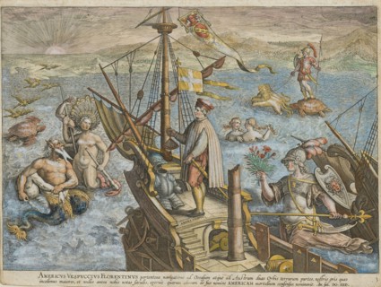 Amerigo Vespucci (Americae Retectio), 1591. Creator: Stradanus (Straet, van der), Johannes (1523-1605).
