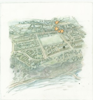 German naval bombardment of Scarborough, North Yorkshire, 1914 (2014). Creator: Judith Dobie.