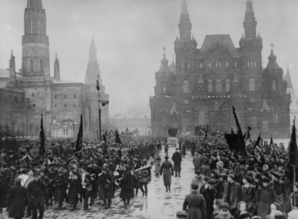 Celebrations on the occasion of the 8th anniversary of the October Revolution in Moscow, 1925. Creator: Anonymous.