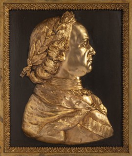 Emperor Peter I the Great (Bas-relief), 19th century. Creator: Anonymous.